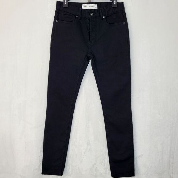 Topman Black Stretch Skinny Jeans Size 30x32 - Picture 1 of 7